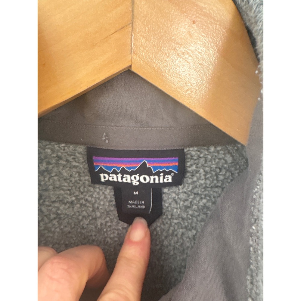Patagonia Better Sweater 1/4 Zip Pullover Mens Medium Grey Heather Fleece Jacket - Picture 2 of 5